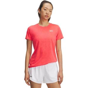 imageUnder Armour Womens Tech Twist Short Sleeve Crew TShirt714 Racer Red   White