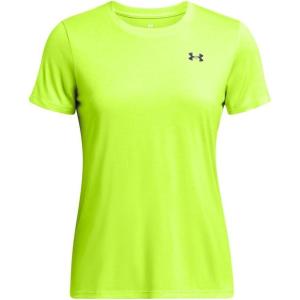 imageUnder Armour Womens Tech Twist Short Sleeve Crew TShirt731 Highvis Yellow  White  Black