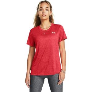 imageUnder Armour Womens Tech Twist Short Sleeve Crew TShirt814 Red Solstice  Coho  White