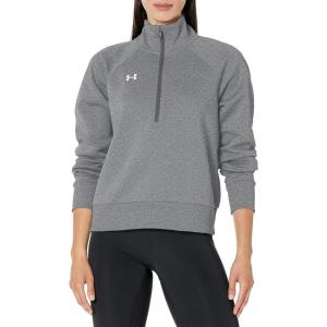 imageUnder Armour womens Rival Fleece Half Zip025 Castlerock Light Heather   White
