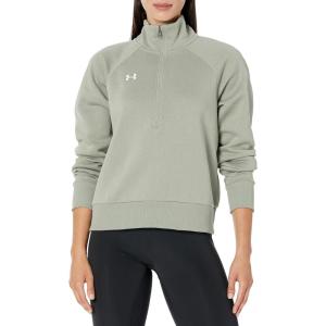 imageUnder Armour womens Rival Fleece Half Zip504 Grove Green   White