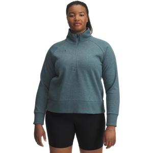 imageUnder Armour womens Rival Fleece Half Zip587 Jasper Blue Light Heather   Jasper Blue