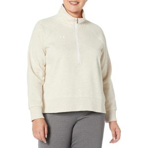 imageUnder Armour womens Rival Fleece Half Zip783 Oatmeal Light Heather   White