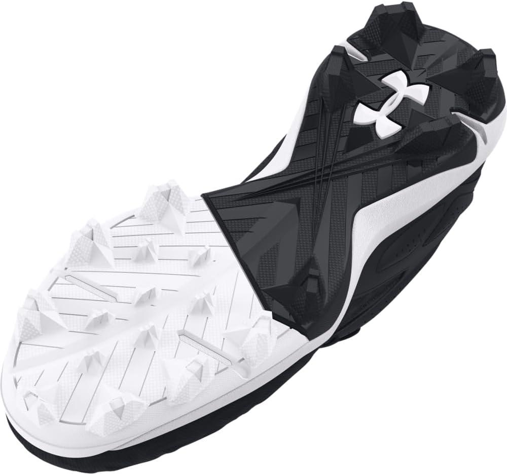 imageUnder Armour Boys Leadoff Low Rm Jr 30 Baseball Shoes001 BlackBlackWhite