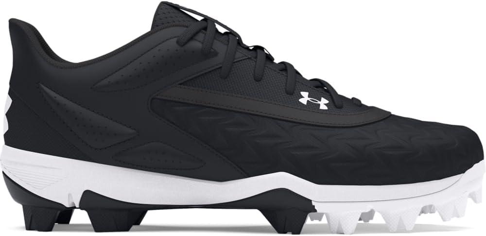 imageUnder Armour Boys Leadoff Low Rm Jr 30 Baseball Shoes001 BlackBlackWhite