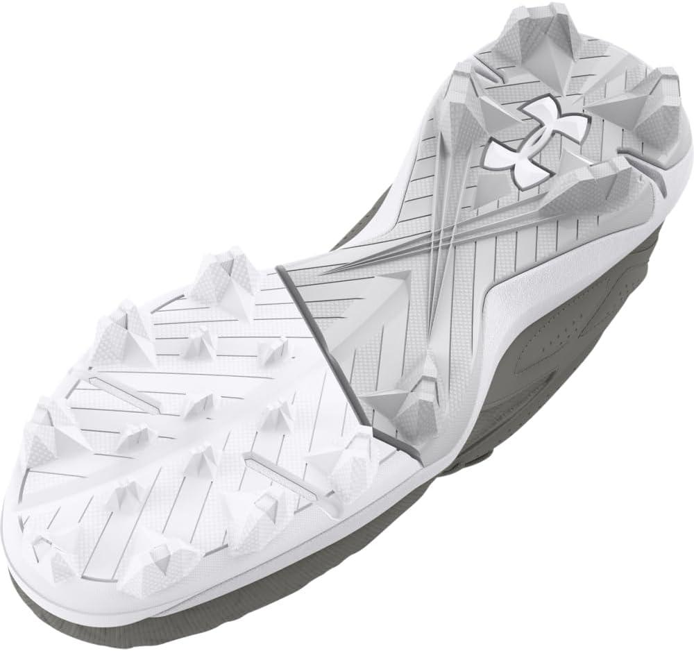 imageUnder Armour Boys Leadoff Low Rm Jr 30 Baseball Shoes102 Baseball GrayBaseball GrayWhite