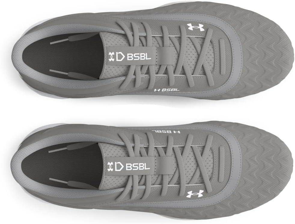 imageUnder Armour Boys Leadoff Low Rm Jr 30 Baseball Shoes102 Baseball GrayBaseball GrayWhite