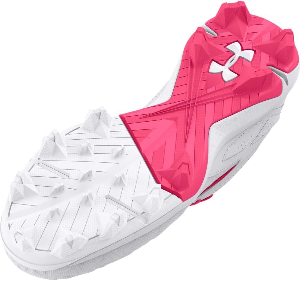 imageUnder Armour Boys Leadoff Low Rm Jr 30 Baseball Shoes601 CeriseWhiteCerise