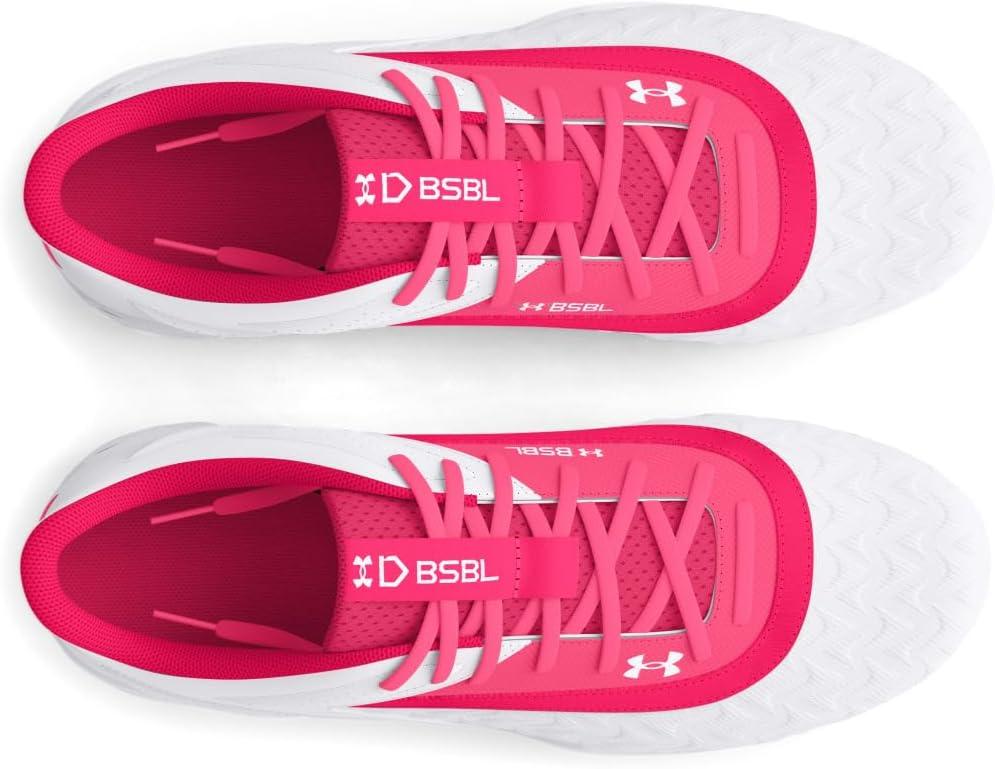 imageUnder Armour Boys Leadoff Low Rm Jr 30 Baseball Shoes601 CeriseWhiteCerise