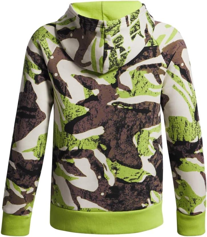 imageUnder Armour Boys Rival Fleece Printed Hoodie326 Green Vibe   White