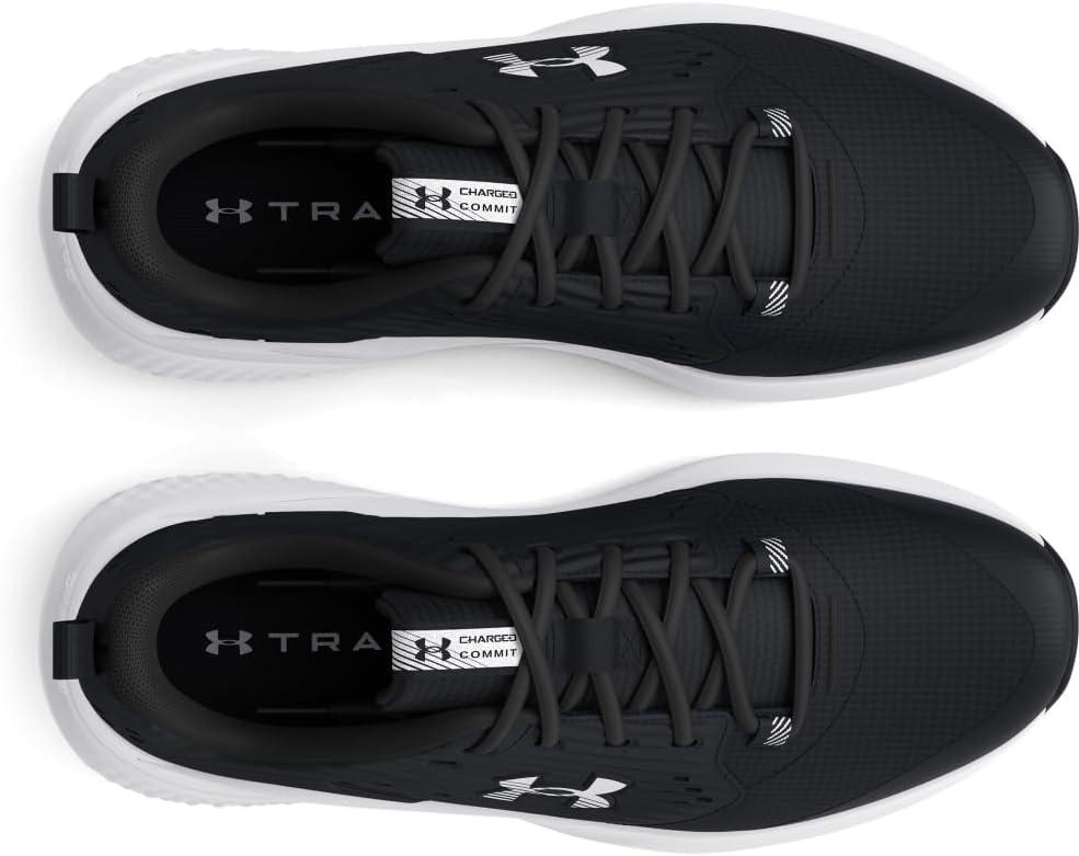 imageUnder Armour Mens Charged Commit Trainer 4 Sneaker001 BlackWhiteWhite