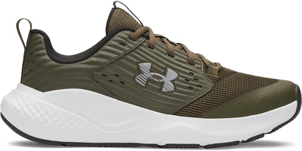 imageUnder Armour Mens Charged Commit Trainer 4 Sneaker308 Expedition GreenHalo GraySteel