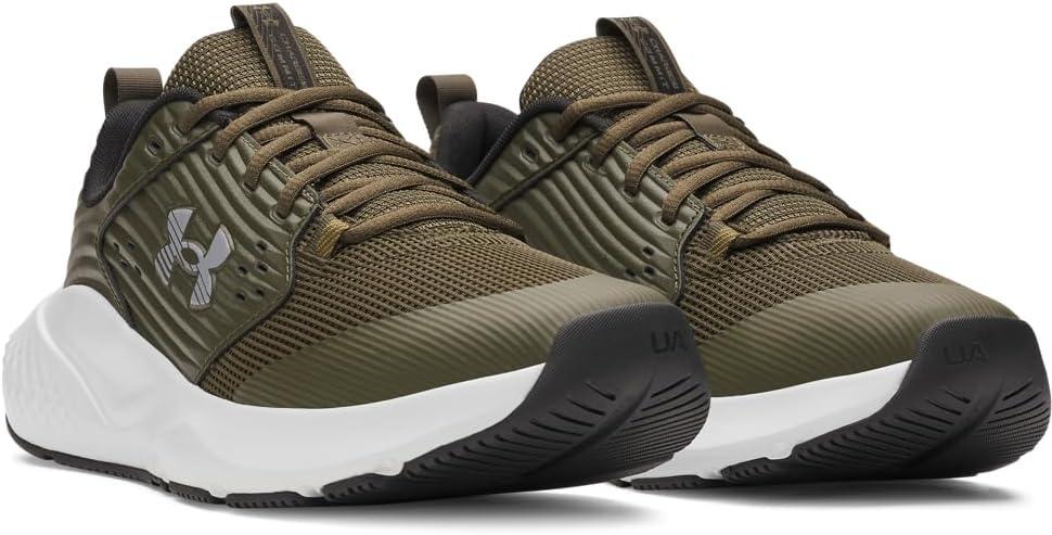 imageUnder Armour Mens Charged Commit Trainer 4 Sneaker308 Expedition GreenHalo GraySteel