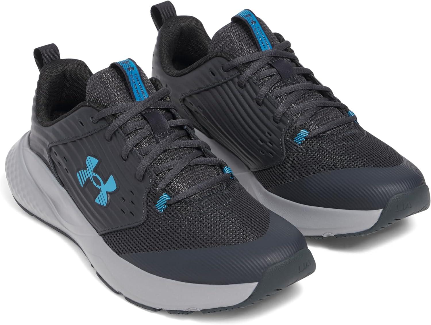 imageUnder Armour Mens Charged Commit Trainer 4 SneakerAnthraciteSteelEther Blue