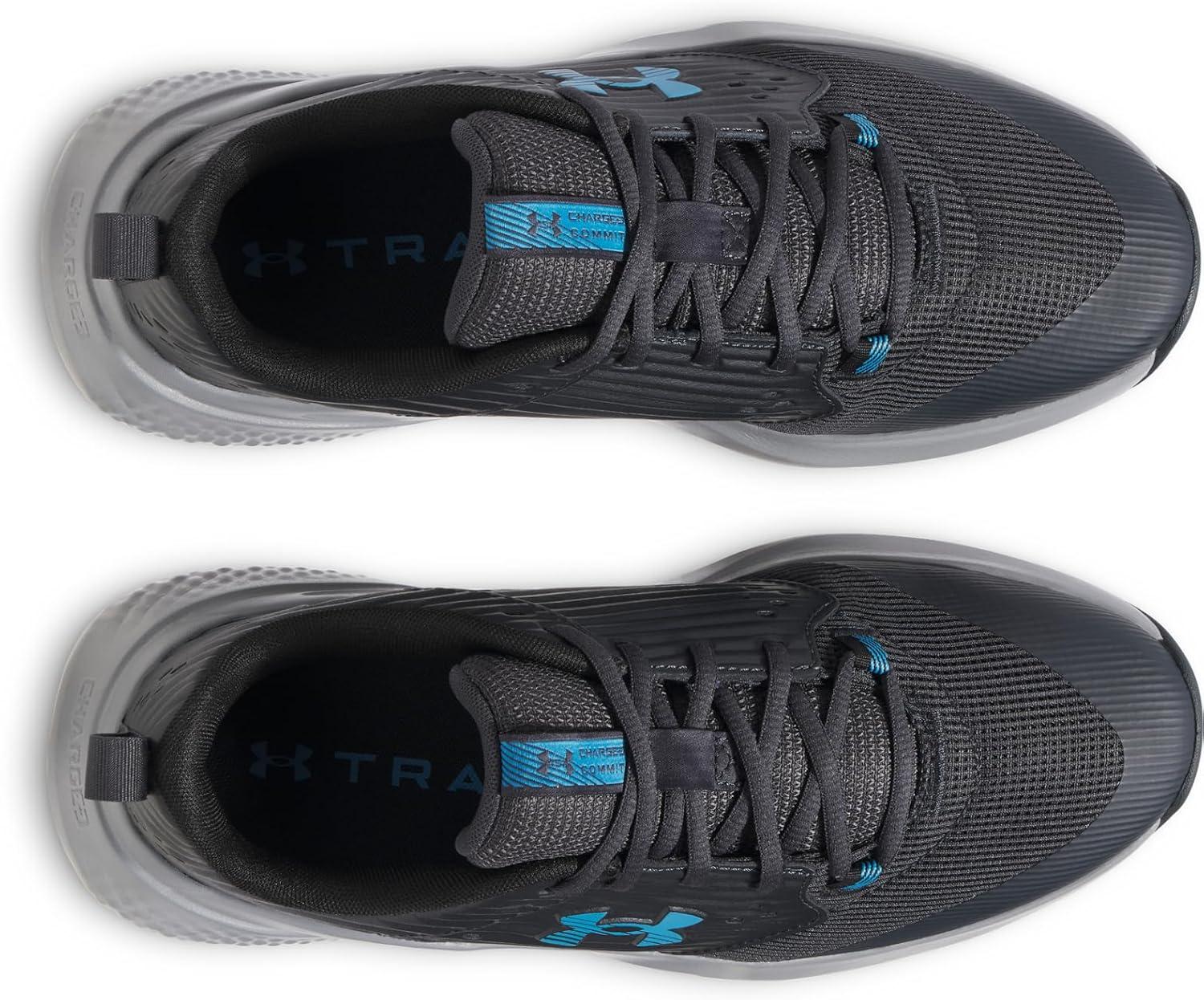 imageUnder Armour Mens Charged Commit Trainer 4 SneakerAnthraciteSteelEther Blue