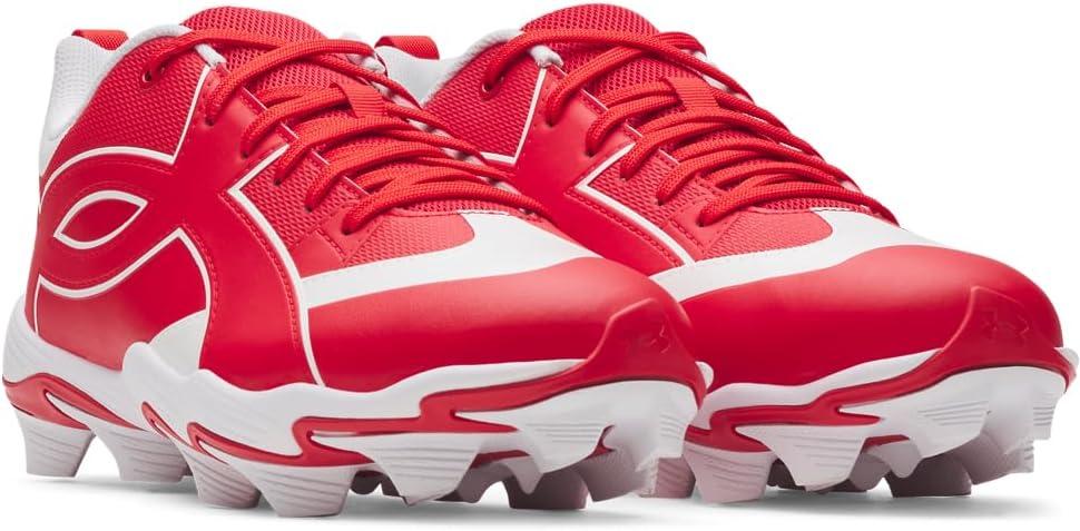 imageUnder Armour Mens Leadoff Icon Low Rm Baseball Cleats600 RedWhiteRed