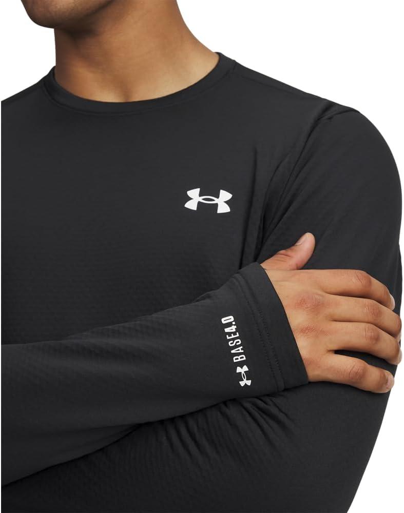imageUnder Armour Mens Packaged Base 40 Crew Shirt001 Black   White