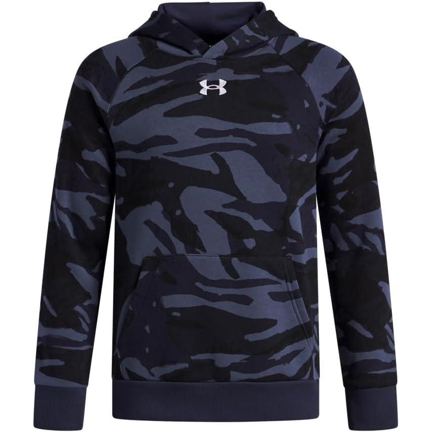 imageUnder Armour Boys Rival Fleece Printed Hoodie403 Washed Navy   White