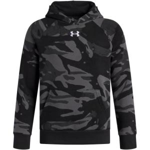 imageUnder Armour Boys Rival Fleece Printed Hoodie002 Black  Anthracite  White