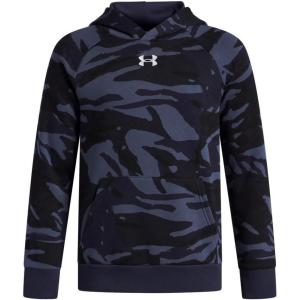 imageUnder Armour Boys Rival Fleece Printed Hoodie403 Washed Navy   White