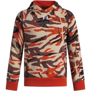imageUnder Armour Boys Rival Fleece Printed Hoodie842 Surplus Orange   White