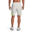 imageUnder Armour Mens Launch Stretch Woven 2in1 Shorts006 Gray Mist  Lime Surge  Reflective