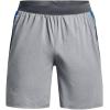 imageUnder Armour Mens Launch Stretch Woven 2in1 Shorts017 Pitch Gray Full Heather  Blue Circuit  Reflective