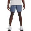 imageUnder Armour Mens Launch Stretch Woven 2in1 ShortsAcademy Blue Full Heather 408Reflective