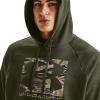 imageUnder Armour Mens Rival Fleece HoodieMarine Od Green 390Ua Barren Camo