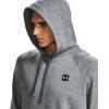 imageUnder Armour Mens Rival Fleece HoodiePitch Gray Light Heather 012Onyx White