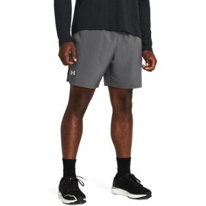 imageUnder Armour Mens Launch Stretch Woven 2in1 Shorts025 Castlerock  Castlerock  Reflective