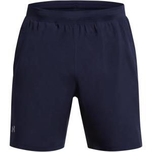 imageUnder Armour Mens Launch Stretch Woven 2in1 Shorts410 Midnight Navy  Midnight Navy  Reflective