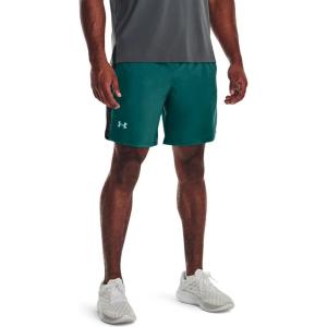 imageUnder Armour Mens Launch Stretch Woven 2in1 Shorts722 Coastal Teal  Black  Reflective