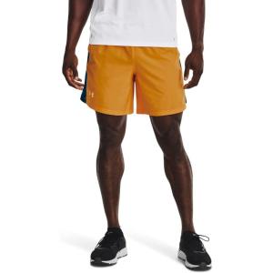 imageUnder Armour Mens Launch Stretch Woven 2in1 ShortsCruise Gold 588Reflective