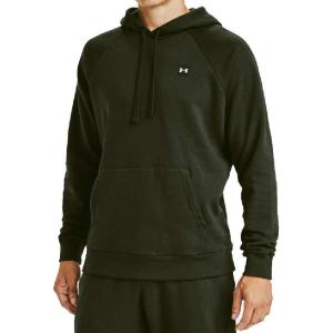 imageUnder Armour Mens Rival Fleece HoodieBaroque Green 310Onyx White