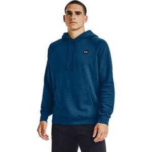 imageUnder Armour Mens Rival Fleece HoodieGraphite Blue 581Onyx White