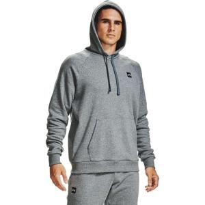 imageUnder Armour Mens Rival Fleece HoodiePitch Gray Light Heather 012Onyx White