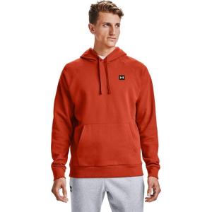 imageUnder Armour Mens Rival Fleece HoodieRich Orange 830Onyx White