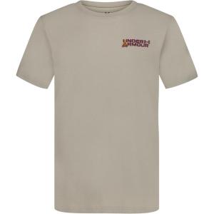 imageUnder Armour Boys Short Sleeve Shirt Crewneck Lightweight and Breathable OutdoorBeige