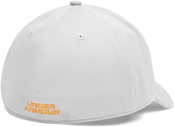 imageUnder Armour Mens Blitzing Cap Stretch Fit014 Halo Gray   Squad Orange