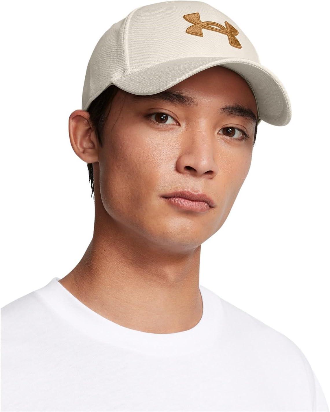 imageUnder Armour Mens Blitzing Cap Stretch Fit110 Summit White   Yellow Ochre