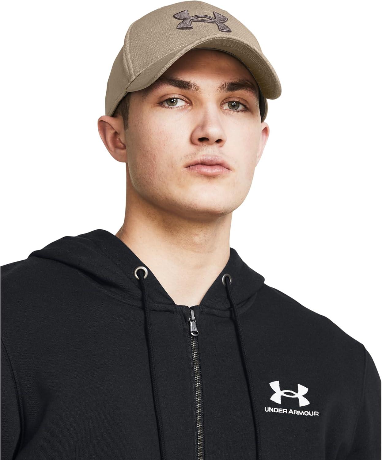 imageUnder Armour Mens Blitzing Cap Stretch Fit203 Timberwolf Taupe   Fresh Clay