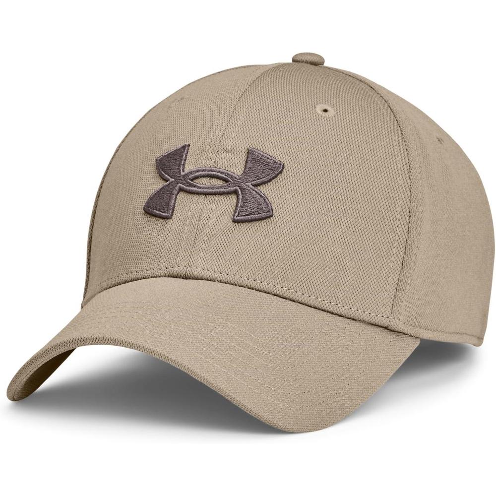 imageUnder Armour Mens Blitzing Cap Stretch Fit203 Timberwolf Taupe   Fresh Clay