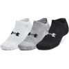 imageUnder Armour UnisexAdult Training Cotton No Show Socks 3 Pack035 Steel  White  Black