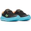 image:imageUnder Armour Kids Pre School Surge 4 Alternate Closure Running Shoes007 BlackBlue BlurHyper Green