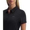 image:imageUnder Armour Womens Short Sleeve Golf Polo001 Black   Pitch Gray