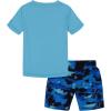 image:imageUnder Armour boys 2piece Rashguard Swim Set Short Sleeve Surf Shirt and Volley Trunks Upf 50 Sun ProtectionSky Blue Dissolve