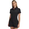 image:imageUnder Armour Womens Short Sleeve Golf Polo001 Black   Pitch Gray
