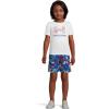image:imageUnder Armour boys 2piece Rashguard Swim Set Short Sleeve Surf Shirt and Volley Trunks Upf 50 Sun ProtectionWhite Freedom