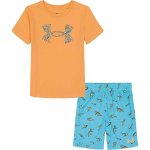 image:imageUnder Armour Boys 2Piece Short Sleeve TShirt and Shorts Set Outdoor Collection Orange Block Lure 7